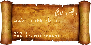 Csóri Adrián névjegykártya