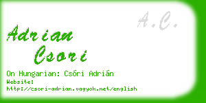 adrian csori business card